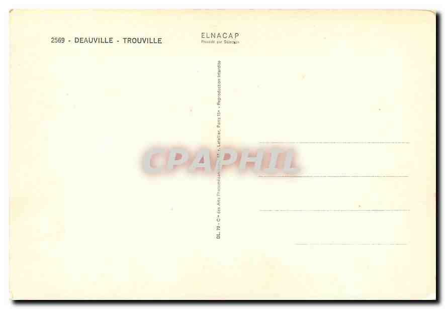 CPM Deauville Trouville Telegramme Vacances — Verso