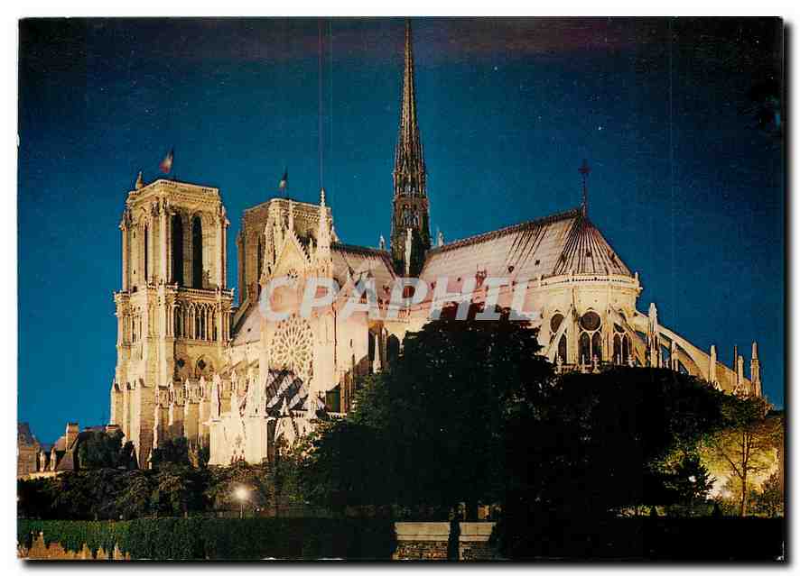 CPM Paris Notre Dame Illuminee 