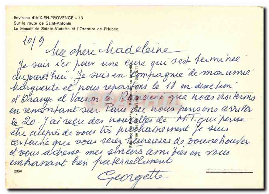 Massiv Sainte-Victoire — Oratorium Hubac — In der Nähe von Aix-en-Provence — Rückseite