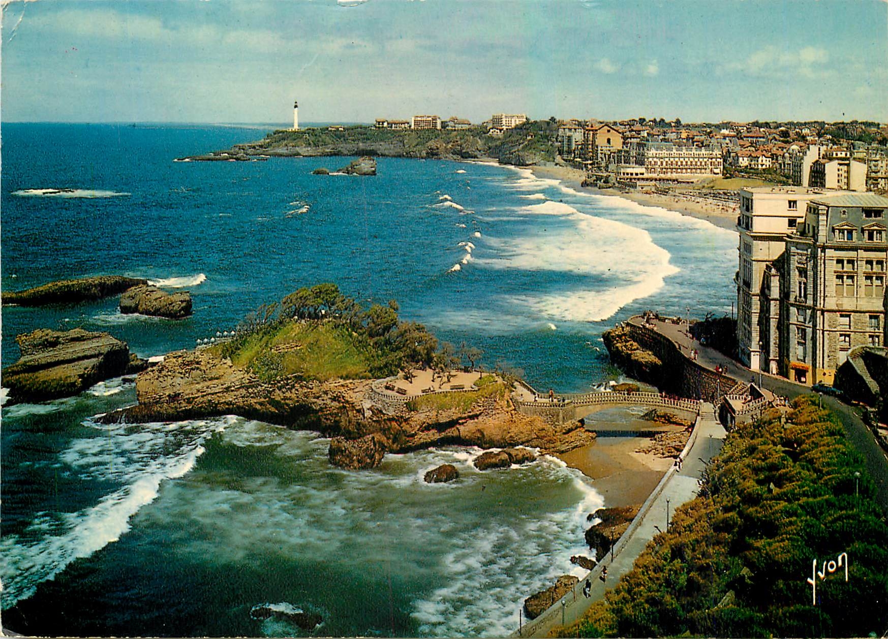 Biarritz — Allgemeiner Blick, der Basta im Vordergrund — Verlag: Éditions d'Art Acquell, Paris, Nr. 10-6383