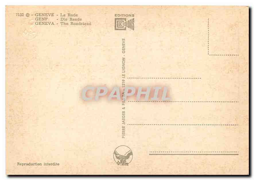 CPM Geneve La Rade  — Verso