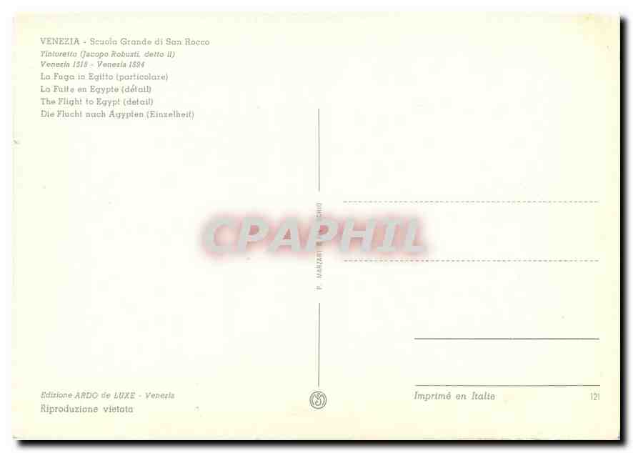CPM Venezia La Fulle en Egypte detail  — Rückseite