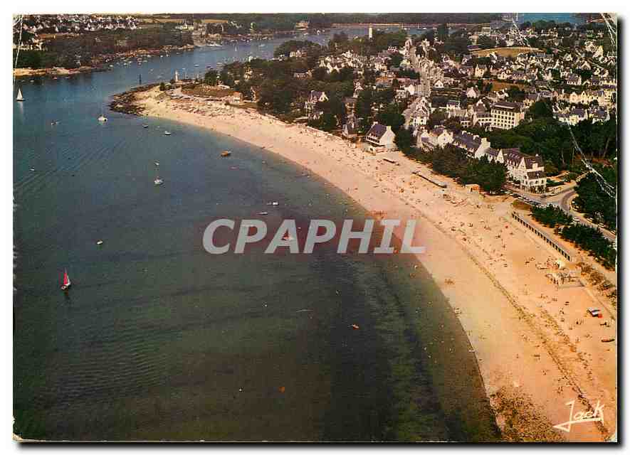 CPM Couleurs de Bretagne Benodet La plage et l'embouchure de l'Odet 