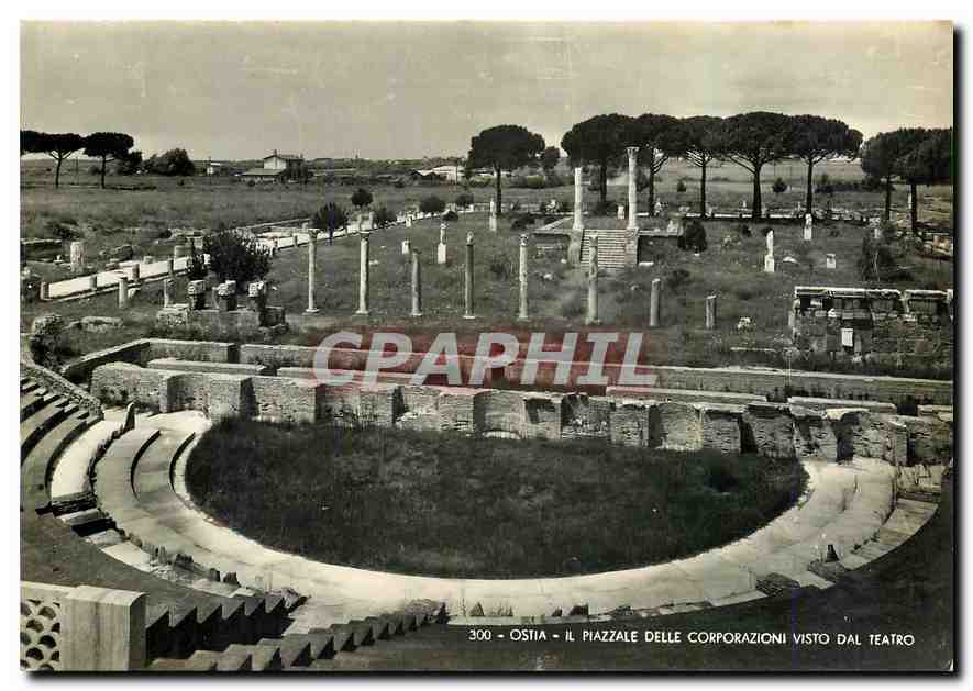 CPM Ostia Il Piazzale delle Corporazioni visto dal Teatro 
