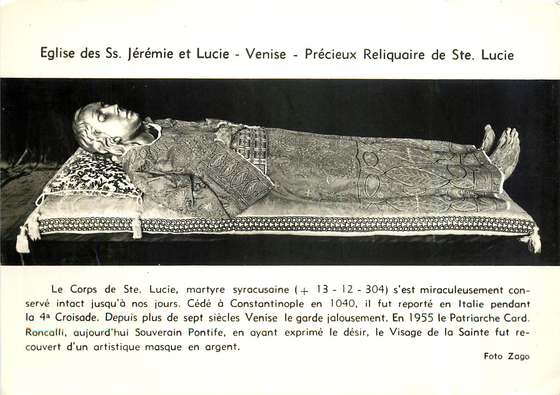 CPM Eglise des Ss Jeremie et Lucie Venise Precieux Reliquaire de Ste Lucie 