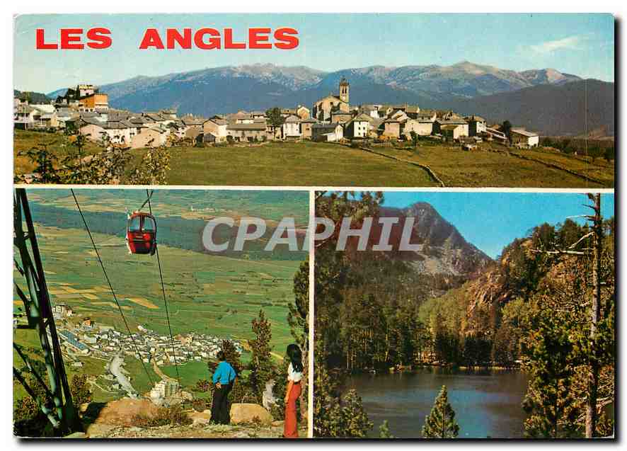 CPM Lumiere et Couleurs du Capcir Les Angles Vues generales et Lac de Balcere 