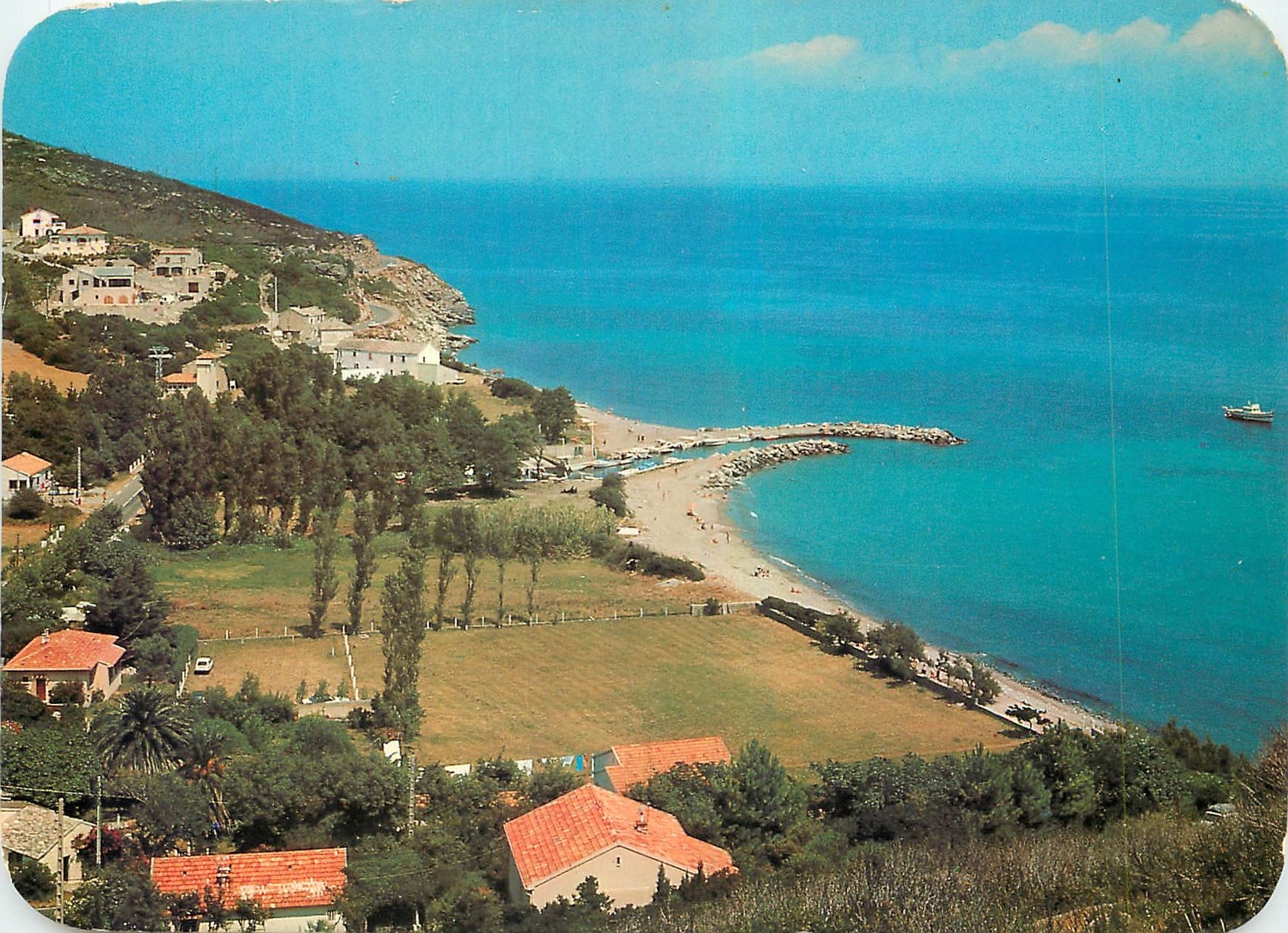 CPM Panorama de la Corse Sisco Petite Anse arrondie au debouche d'une vallee qui s'enfonce dans le c
