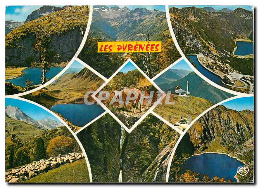 CPM En Parcourant les Pyrenees Lac d'Espingo Vallee du Lys Cap de Long Oredon Lac d'Oncet Superbagne