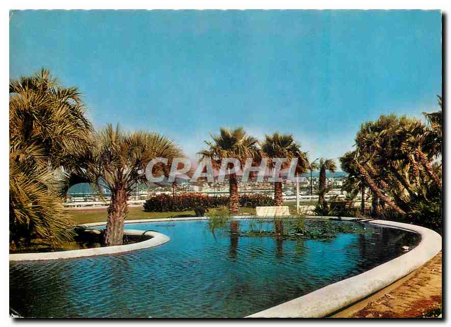 CPM La Cote d'azur en Couleurs naturelles Cannes Un joli Bassin dans les jardins de la Croisette 