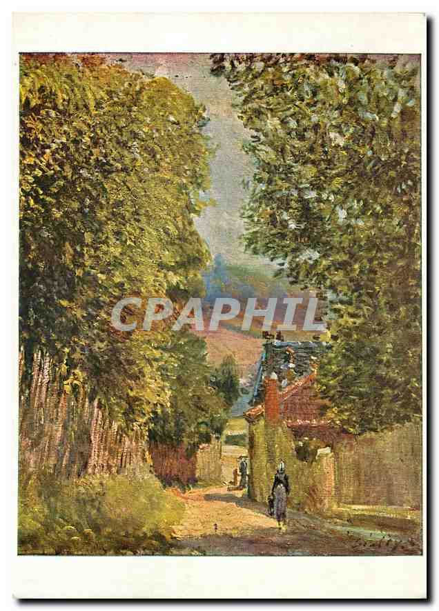 CPM Alfred Sisley Road at Louveciennes Musee du Louvre Paris 