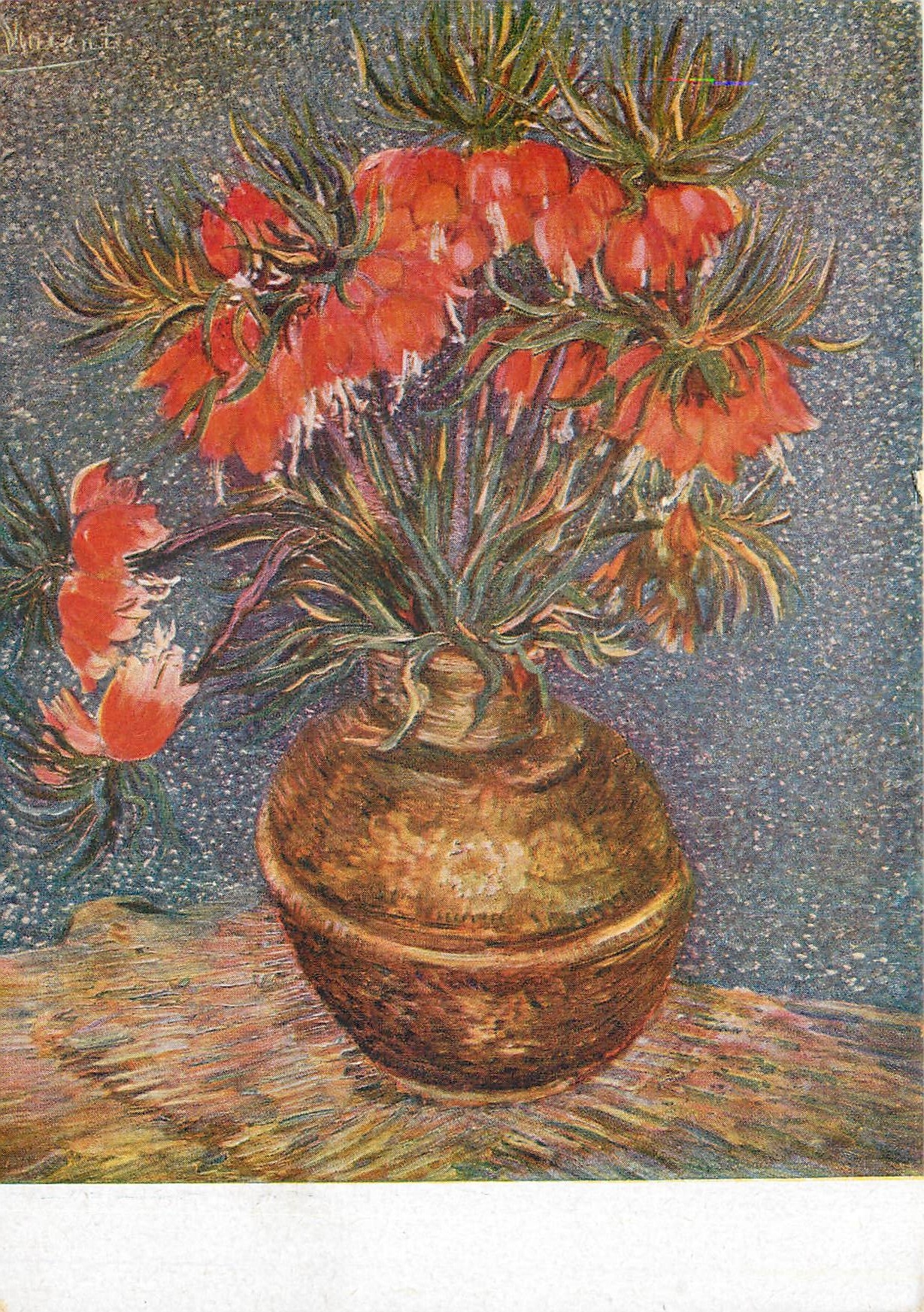Fritillaires dans un vase de cuivre — Van Gogh — Éditions Braun & Cie, n° 100168