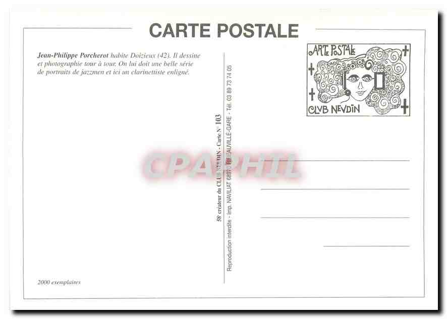 CPM Jean-Philippe Porcherot Doizieux — Rückseite