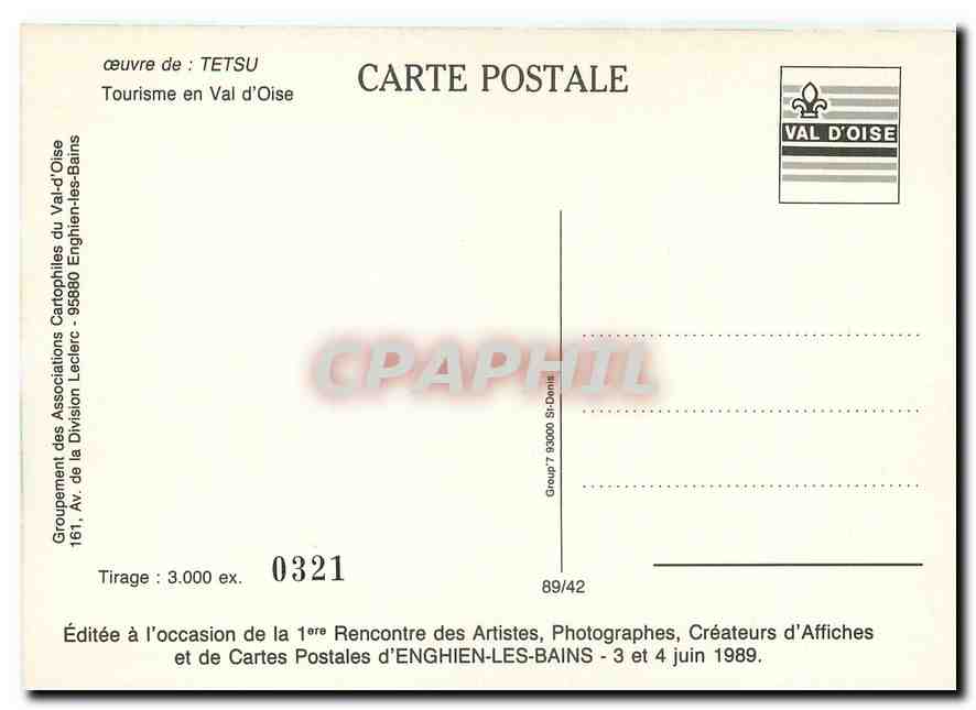 CPM Tourisme en Val d'Oise Velo Cycle — Verso