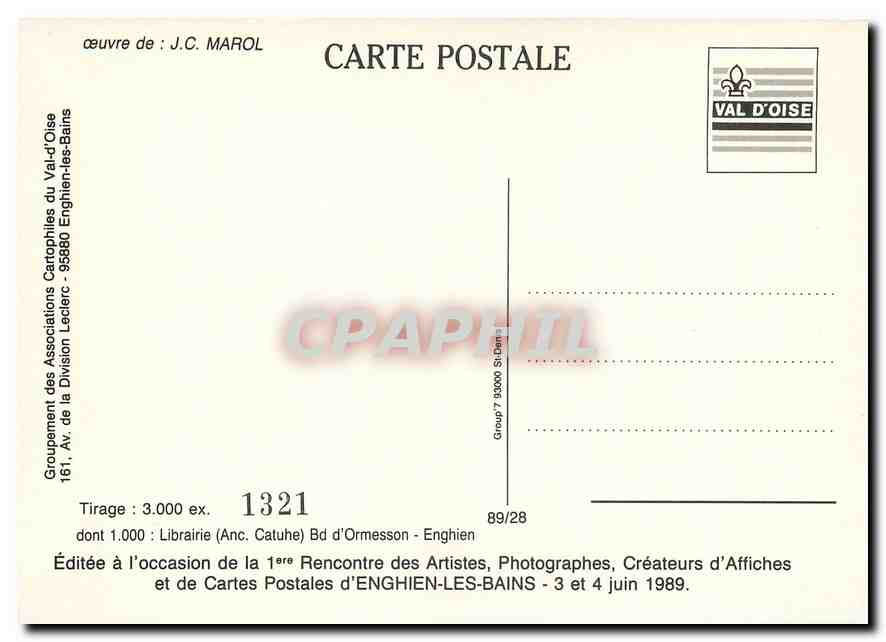 CPM Bateau Ecris Moi — Rückseite