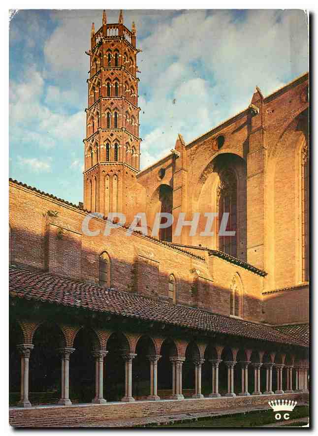 CPM Cloitre du Couvent des Jacobins au couchant domine par le clocher tour de style Janquedocien 