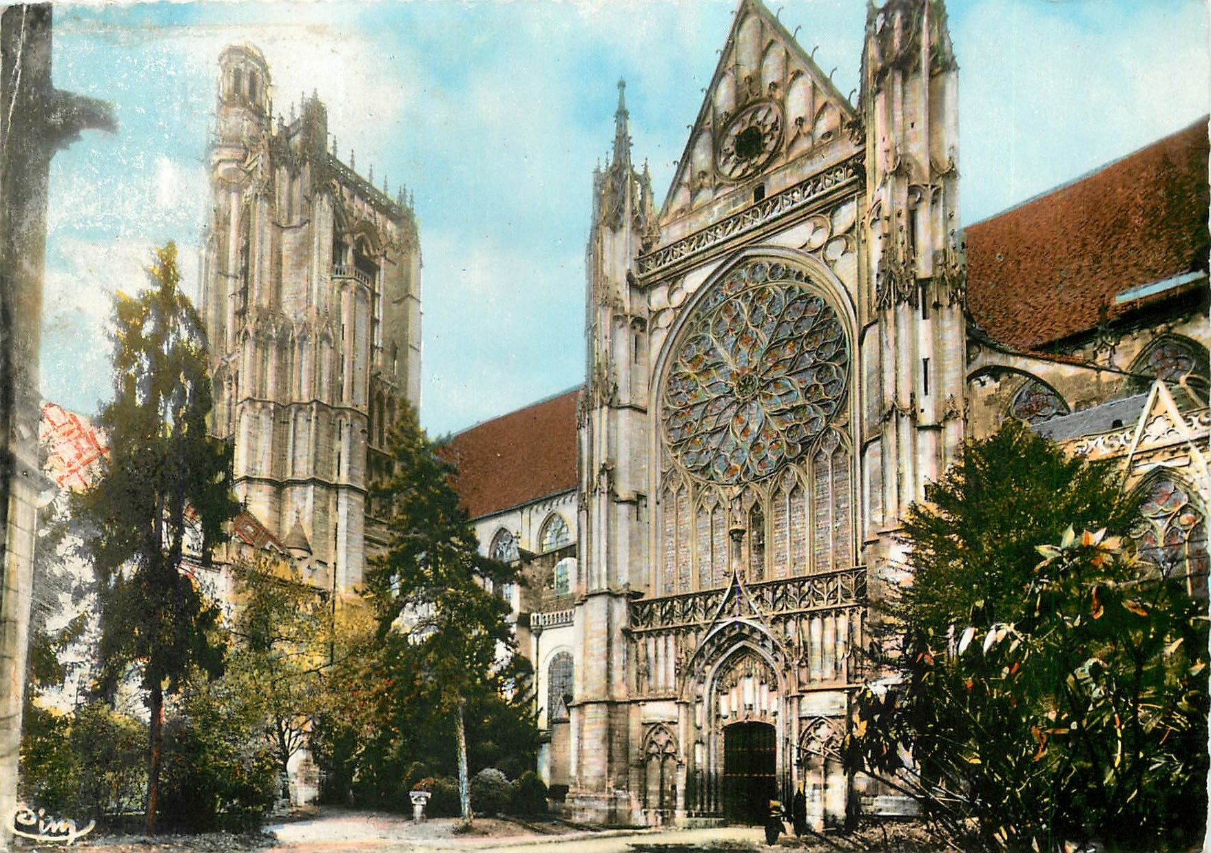 CPM Sens Yonne La Cathedrale et le Portail de Moise 