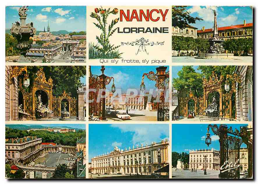 CPM Nancy Meurthe et Moselle La Place Stanislas la Carriere et Saint Epvre la place d'Alliance Fonta
