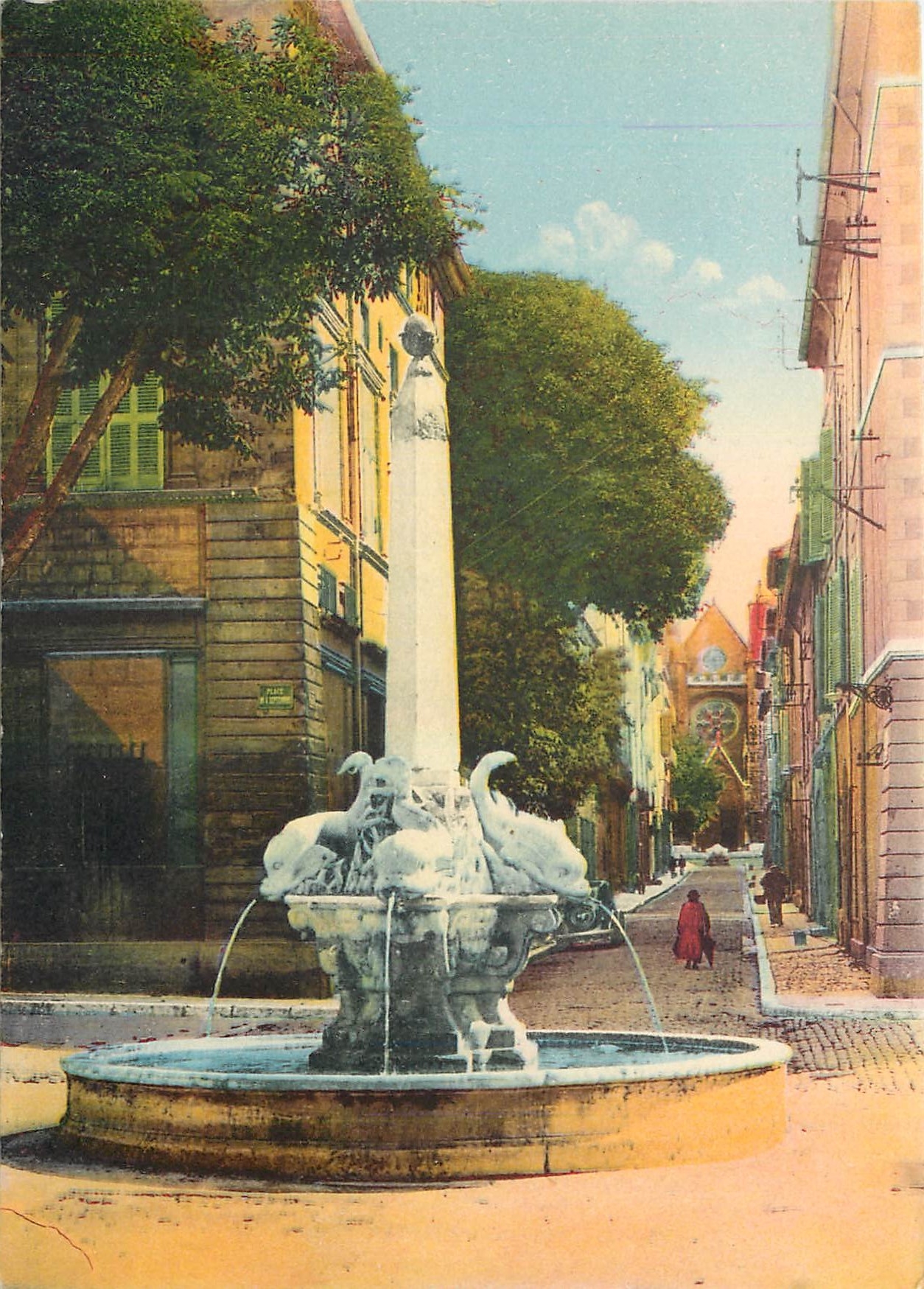 La Fontaine des Quatre Dauphins — Aix-en-Provence — Imprimerie d'Art 'Adia'