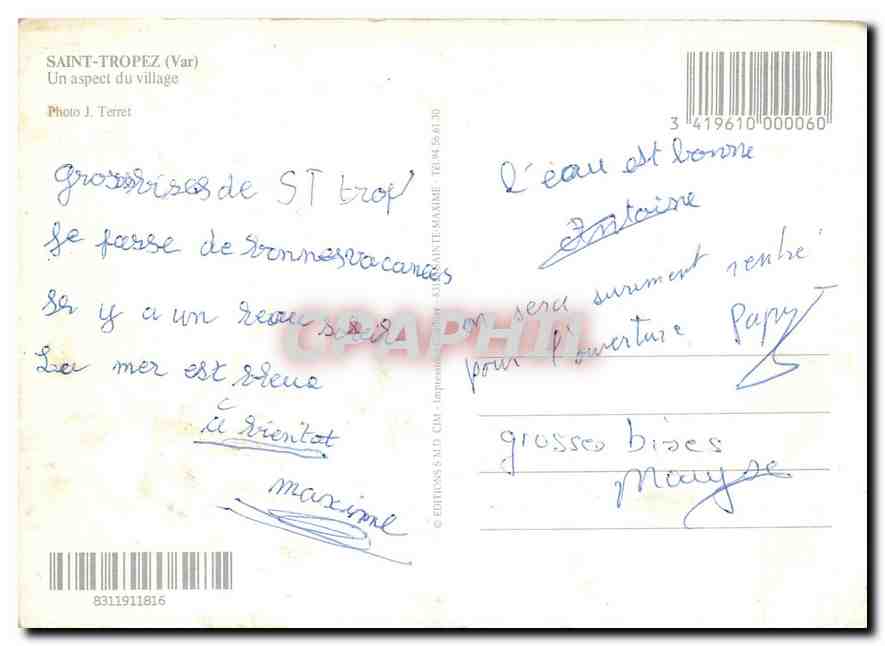 CPM Saint Tropez Var Un aspect du village  — Rückseite