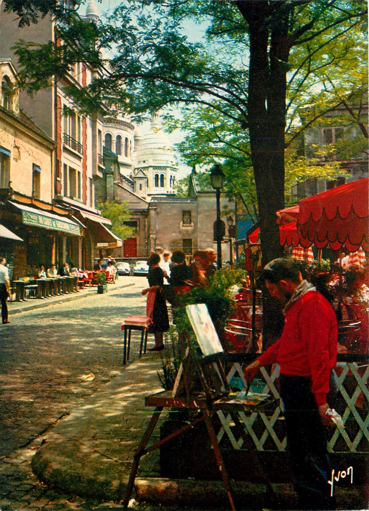 CPM Couleurs et Lumiere de France Paris Place du Tertre 