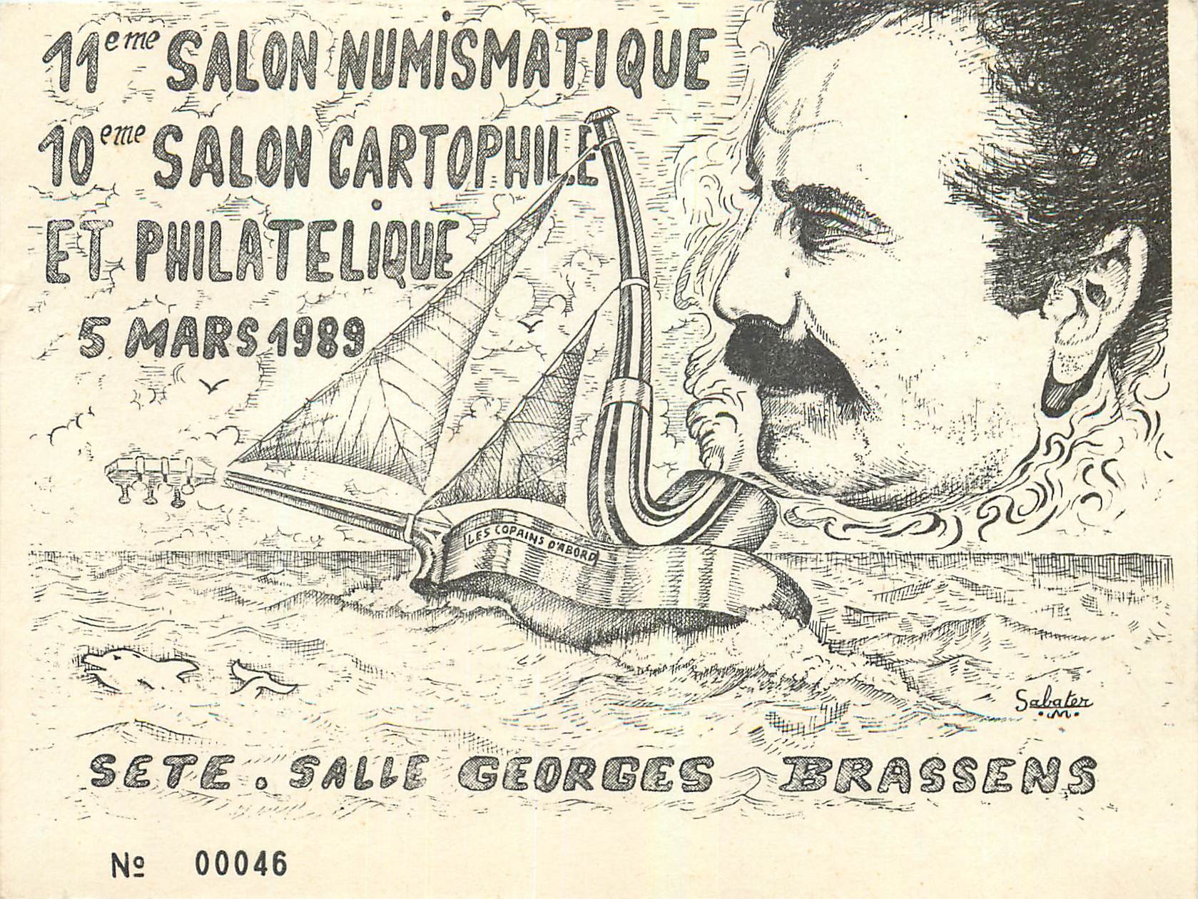 CPM 11eme salon numismatique Sete Salle Georges Brassens