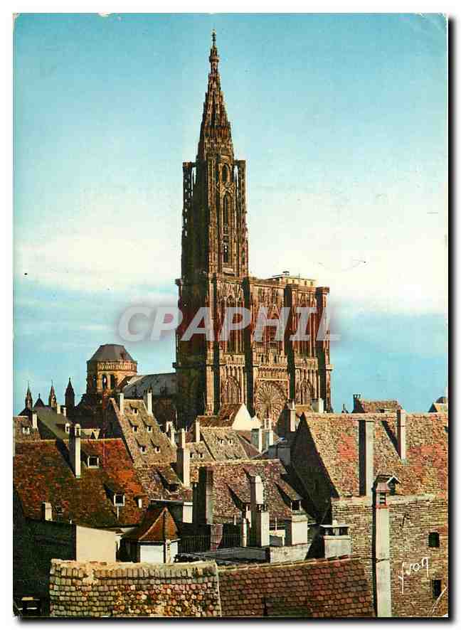 CPM Couleurs et Lumiere de France L'Alsace Strasbourg Bas Rhin La Cathedrale 
