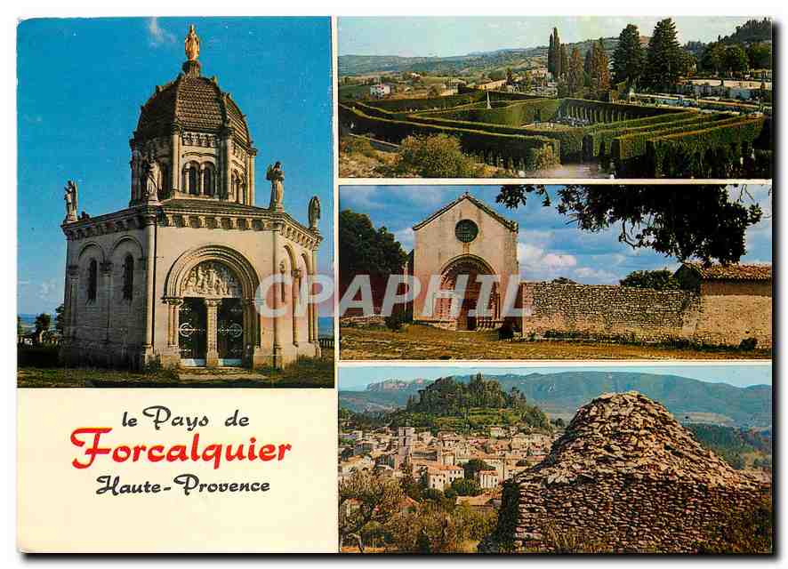 CPM Forcalquier Alpes de Haute Provence Citadelle Notre Dame de Provence Le Cimetiere Ganagabie Vue 