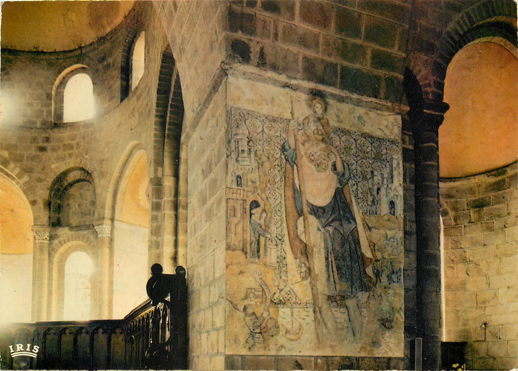 CPM Le Limousin roman Solignac Abbaye fondee Eglise romane a coupoles sur pendentifs Fresque represe