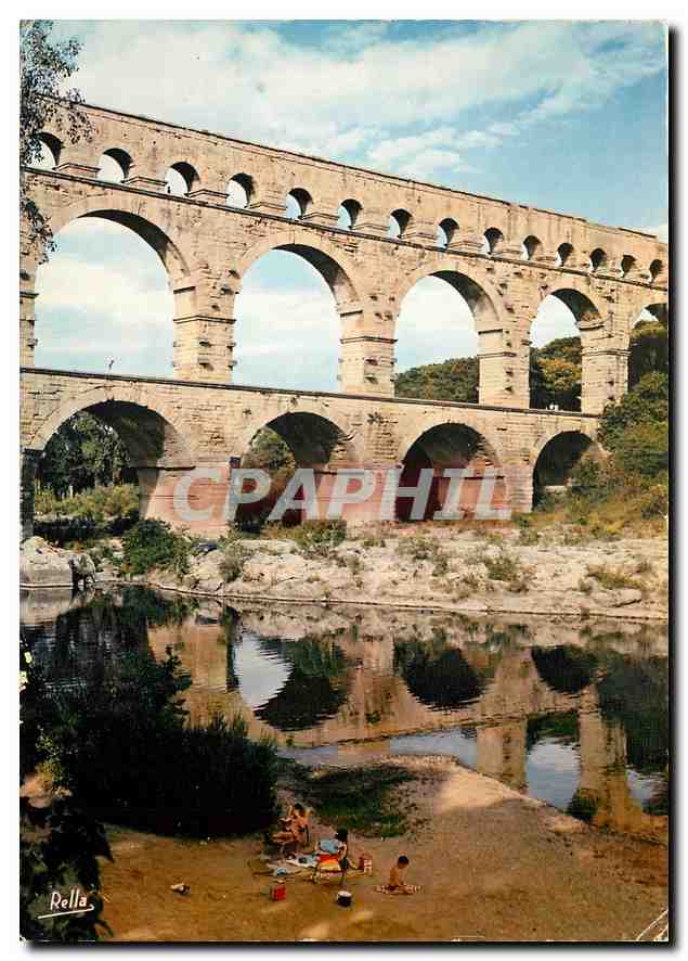 CPM Le Pont du Gard Gard Aqueduc Romain 