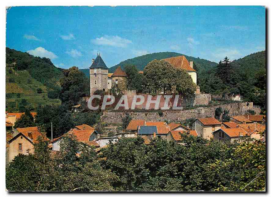 CPM Chateldon Puy de Dome Vue generale et le Chateau 