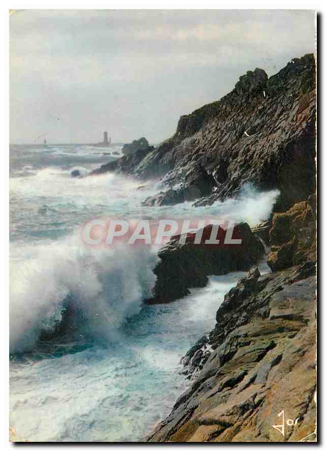 CPM La Bretagne en Couleurs Grosse mer a la Pointe du Raz 