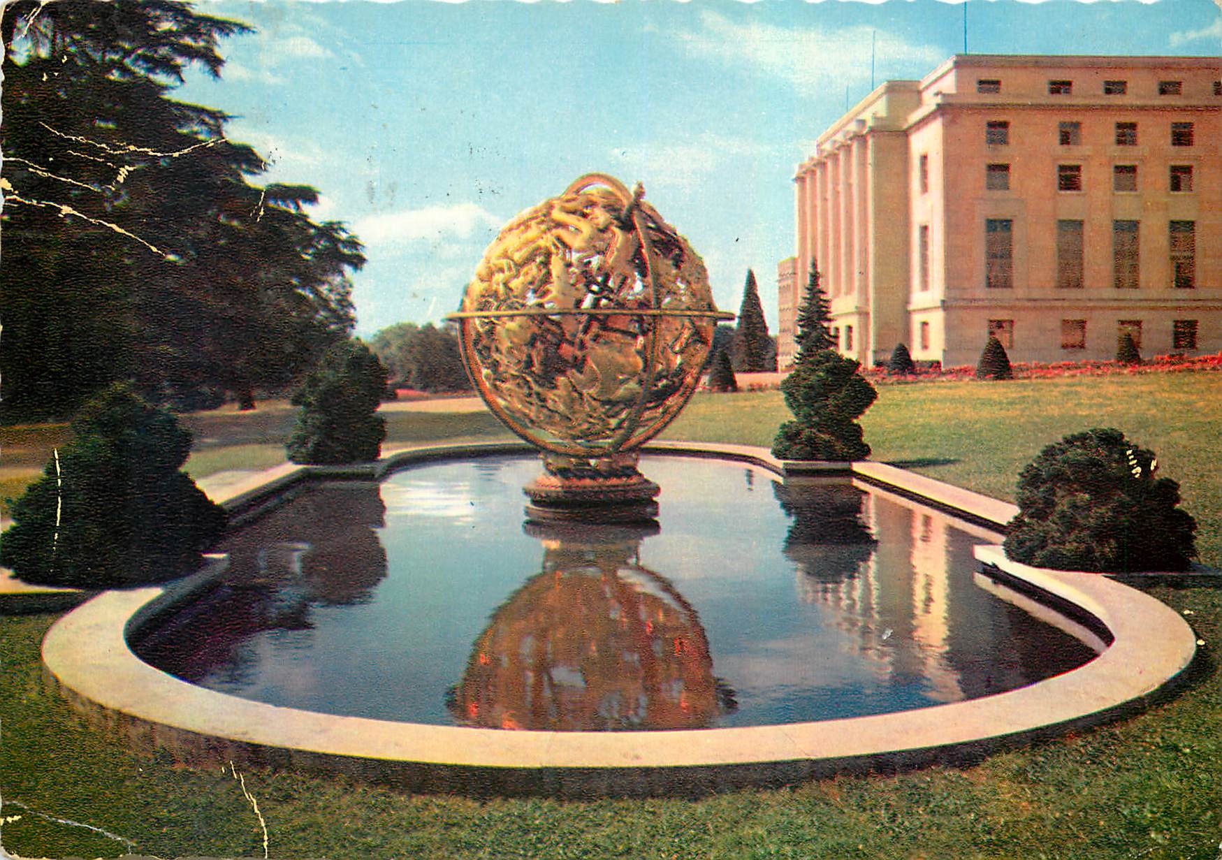 CPM Geneve La Palais des Nations Unies et la Sphere Manship 