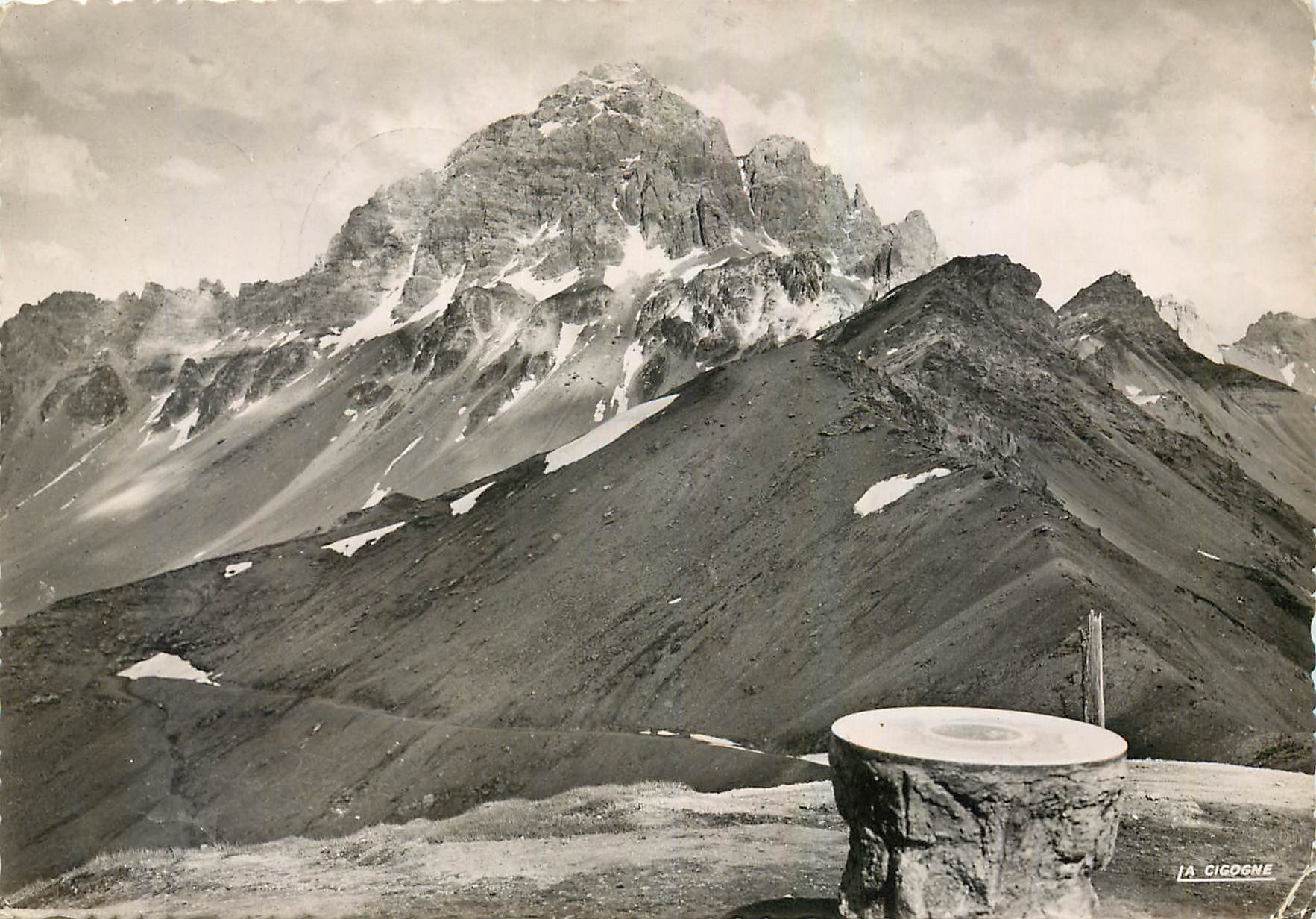 Col du Galibier — Table d'Orientaion et Rocle du Grand Galibier — La Cigogne