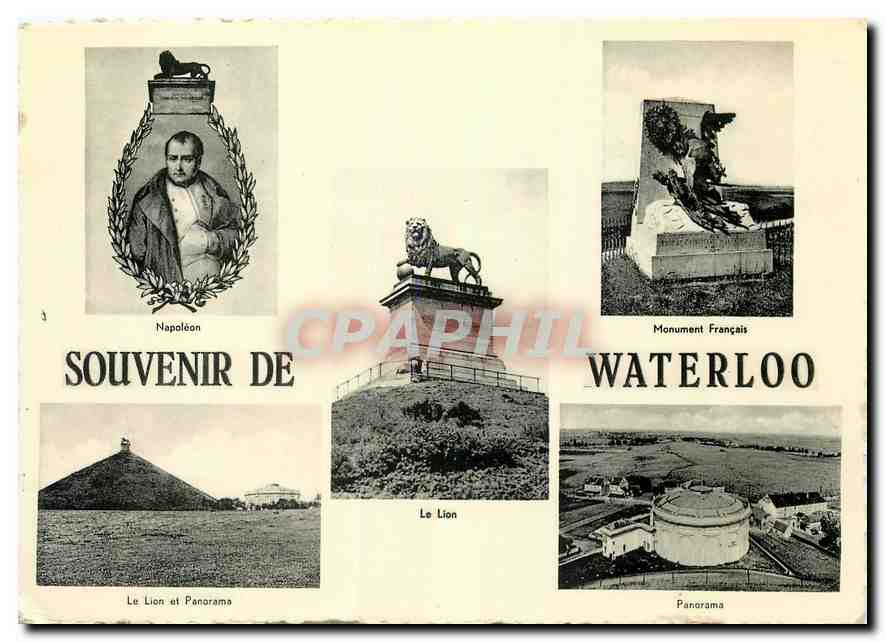 CPM Cafe Restaurant des Touristes Lion de Waterloo Braine l'Alleud Lion Napoleon