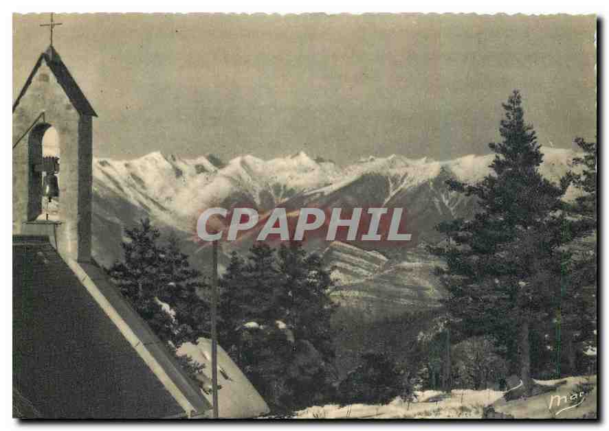 Église de Peïra-Cava — Vue sur les Alpes — Éditeur Mar