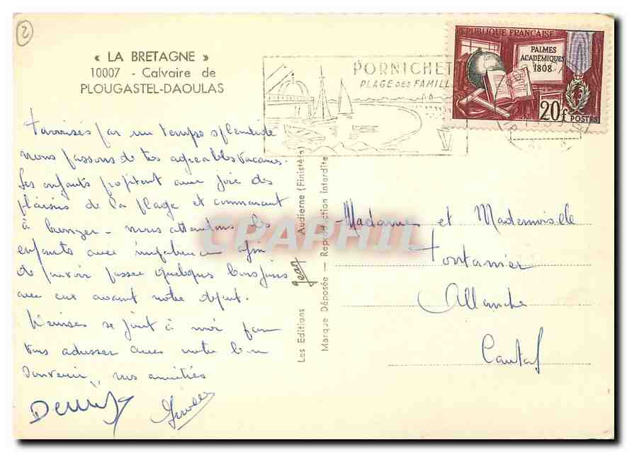 CPM La Bretagne Calvaire de Plougastel Daoulas  — Rückseite