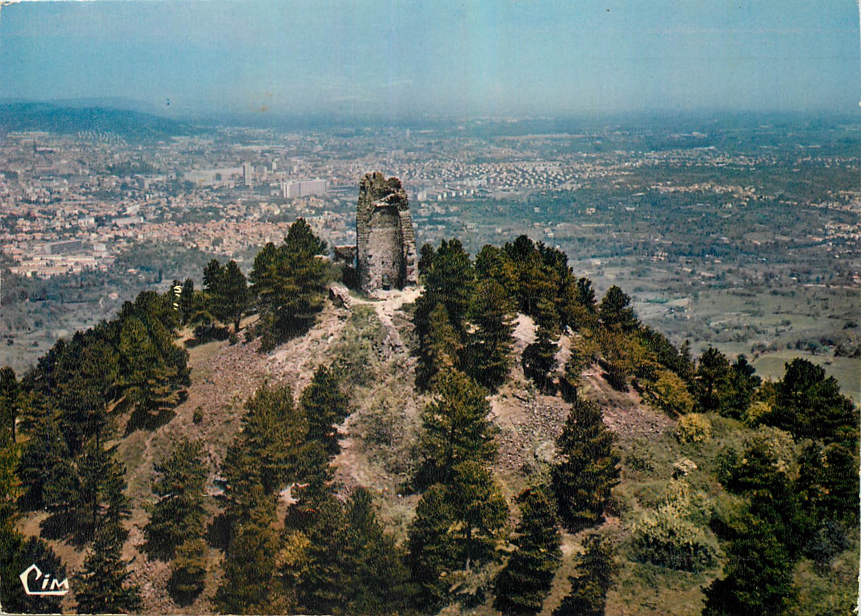 Ruines du château de Montrognon — Vue aérienne — Éditeur Cim, n° 110