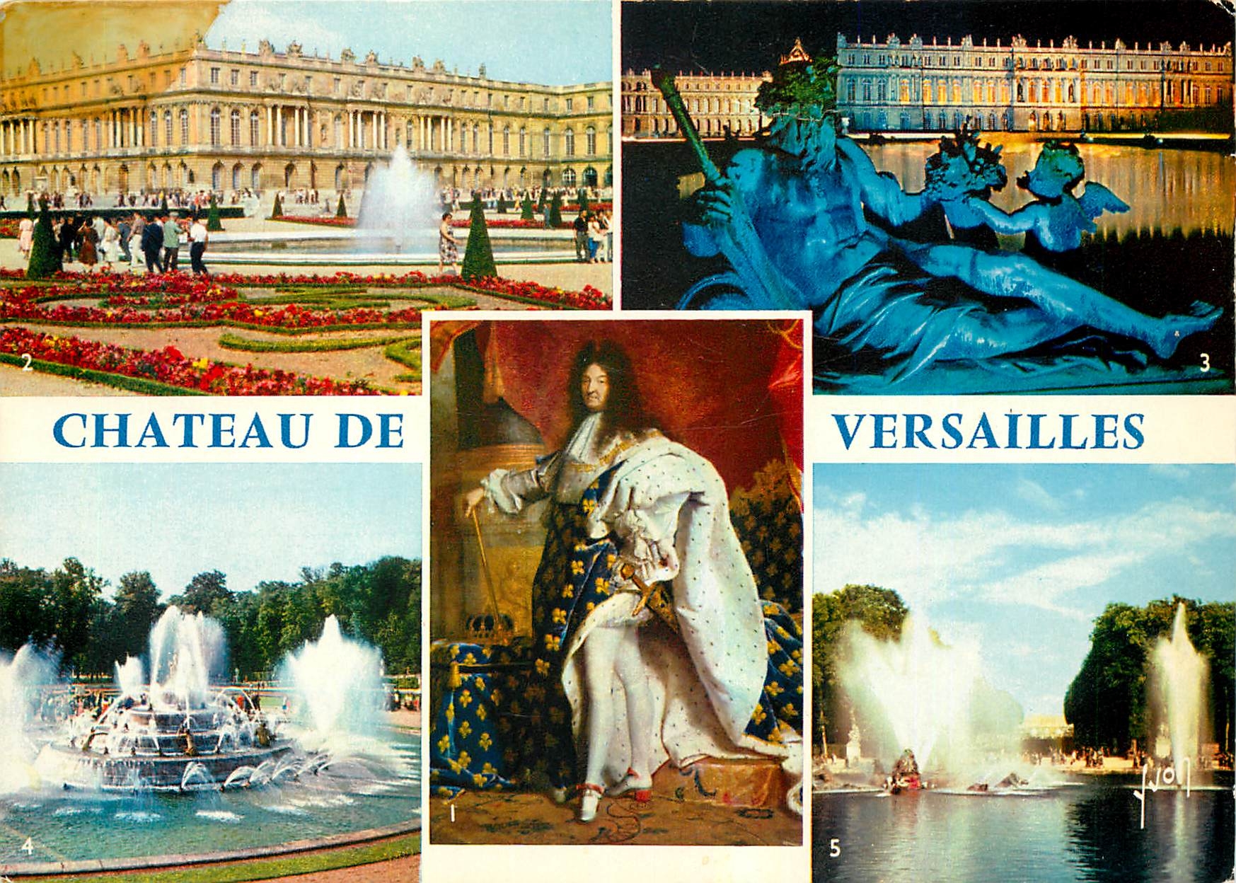 CPM Couleurs et Lumiere de France Chateau de Versailles Yvelines Louis XIV Les parterres du Midi Le 