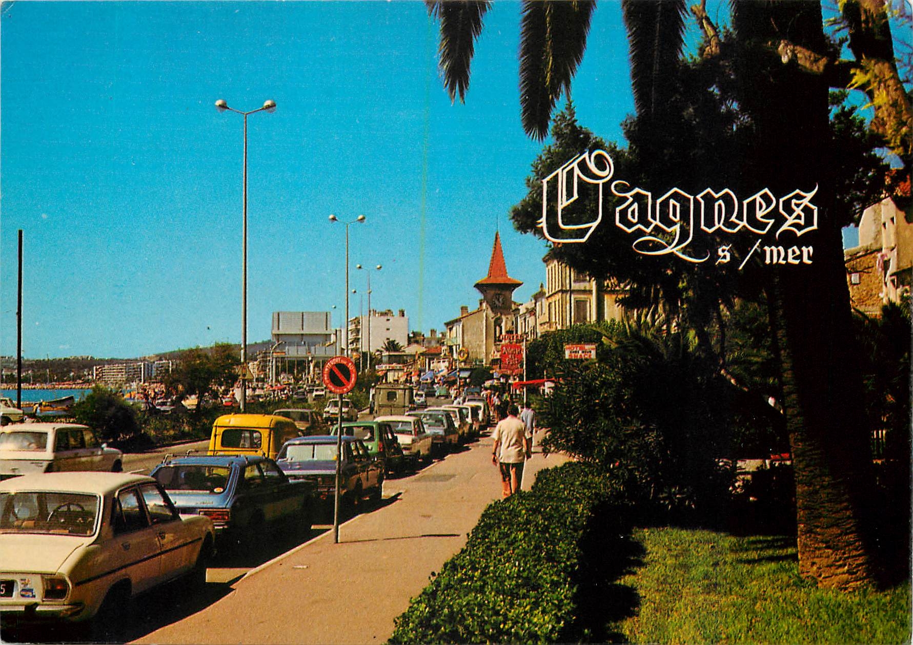 CPM Au Soleil de la Cote d'Azur Cagnes sur Mer La Promenade du bord de Mer 
