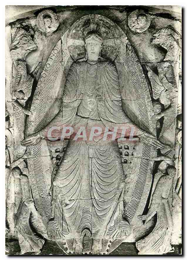 CPM Cathedrale d'Autun Le Christ en gloire Tympan 