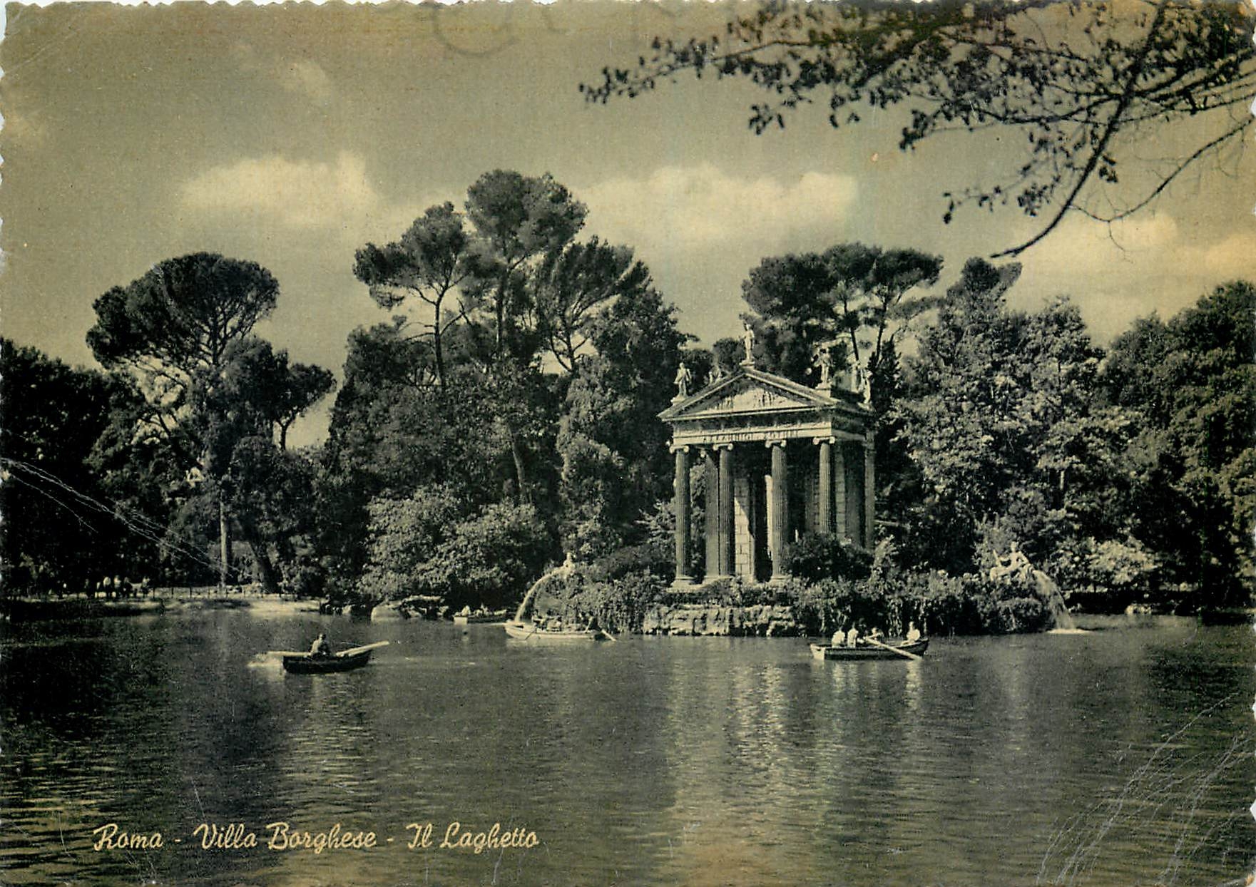 CPM Roma Villa Borghese Le petit Lac 