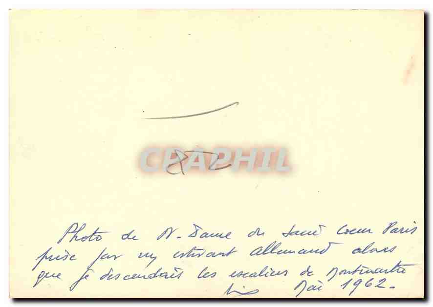 CPM Paris Sacre Cœur — Rückseite
