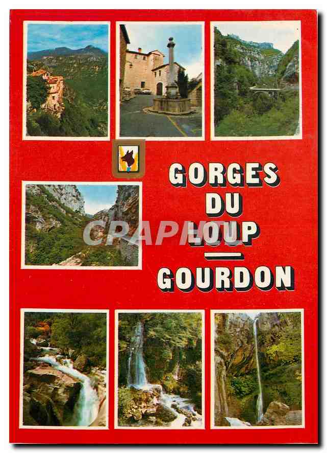 CPM Souvenir d'une excursion aux Gorges du Loup et a Gourdon 
