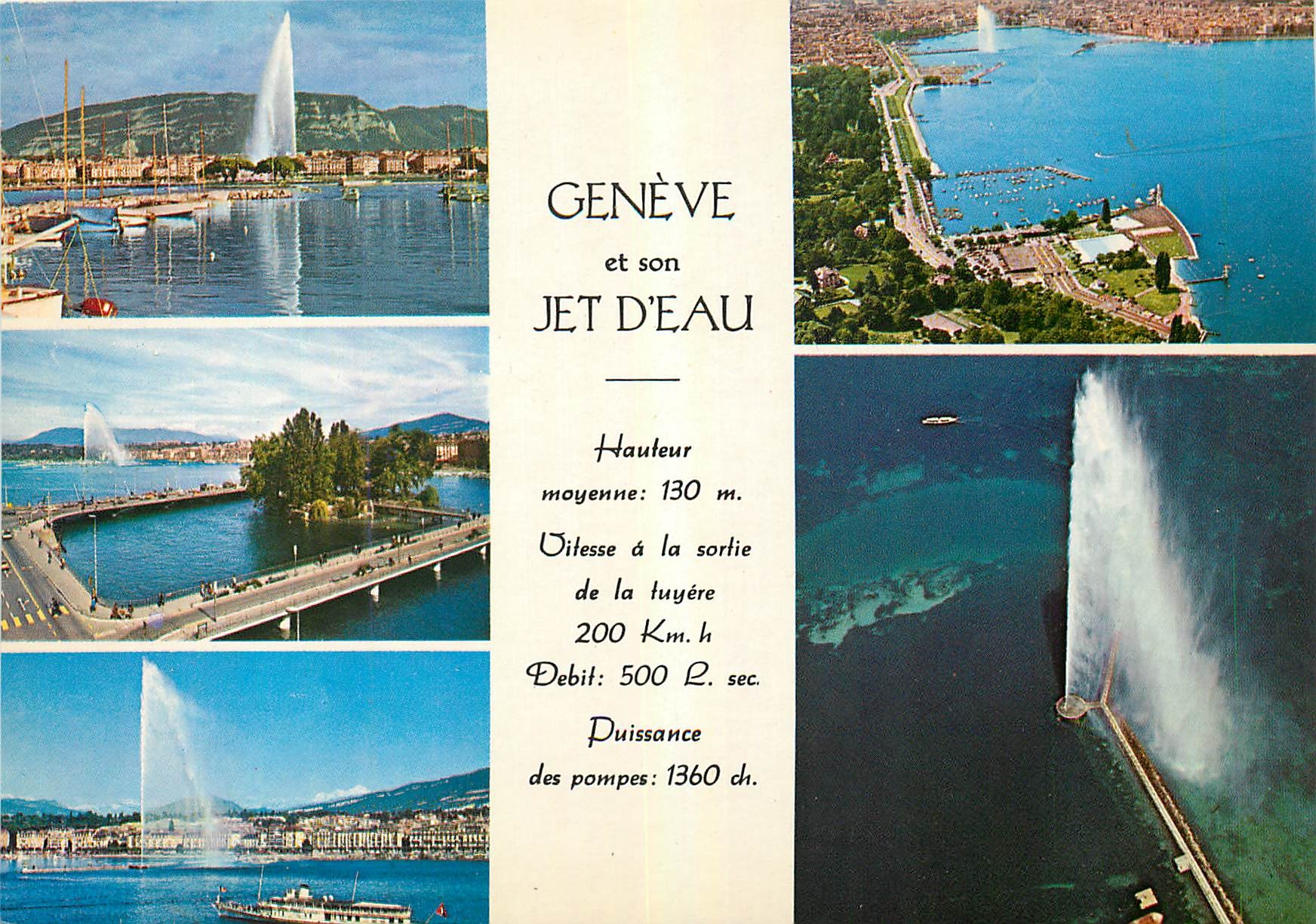 CPM Geneve et son Jet D'eau 