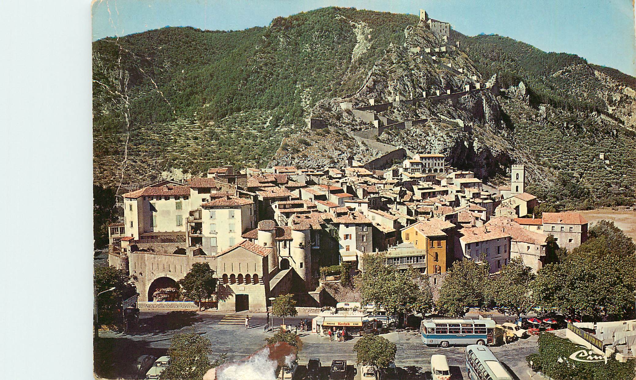 CPM Entrevaux Alpes de Hte Prov Village medieval fortifie la Vallee du Var Vue generale la Porte Pri
