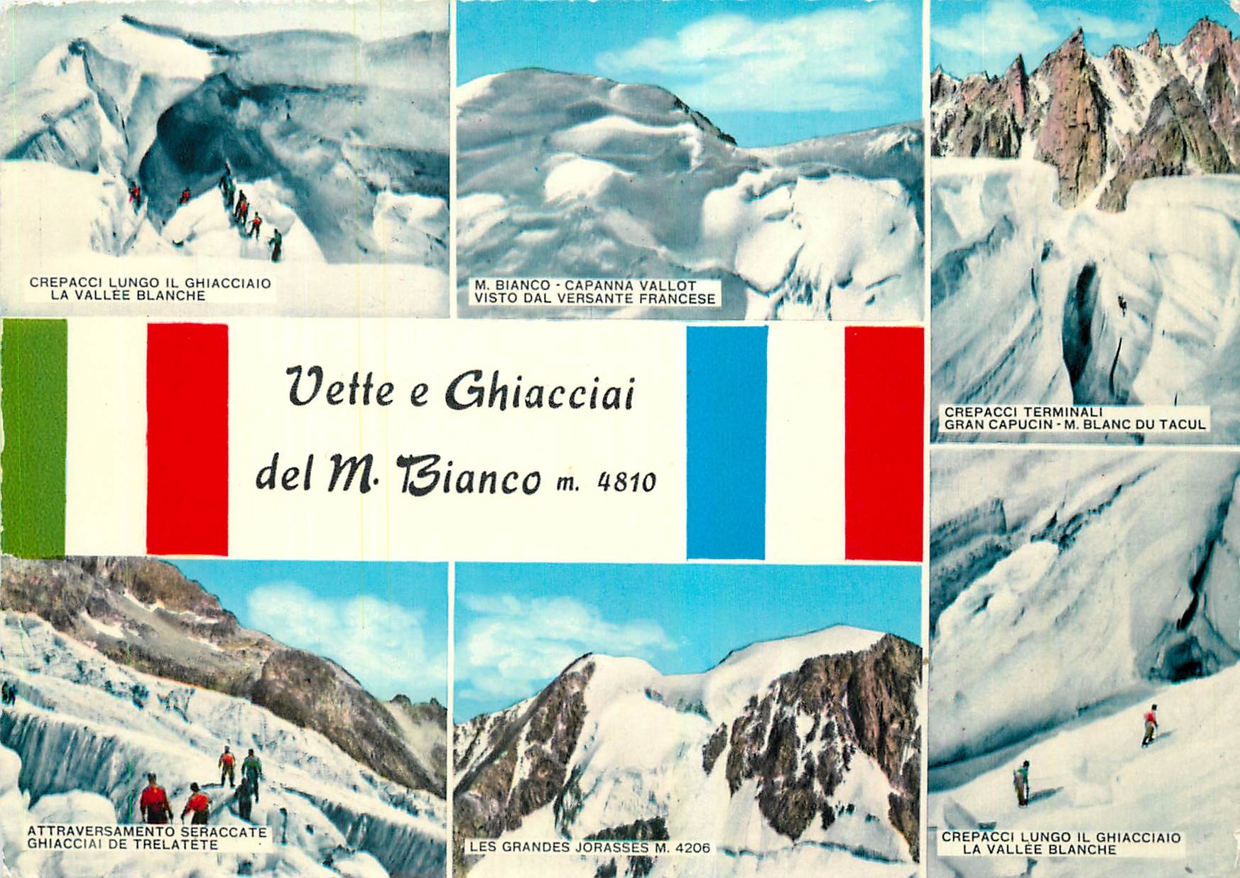 CPM Vallee d'Aosle pittoresque les sommets et les glacier du Mont Blanc 