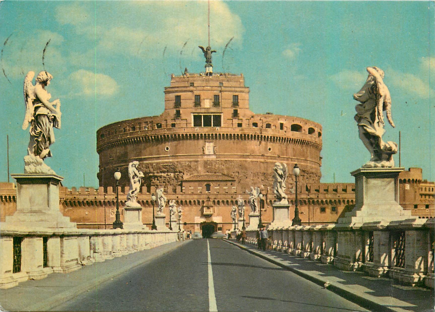 CPM Roma pont et chateau Saint Ange 