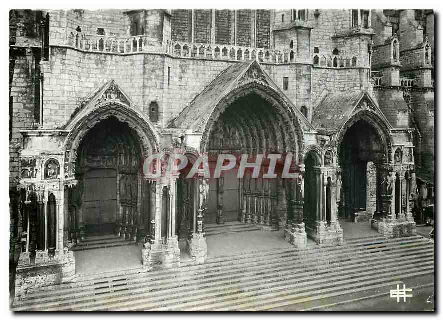 CPM Cathedrale de Chartres Portail nord les 3 baies 