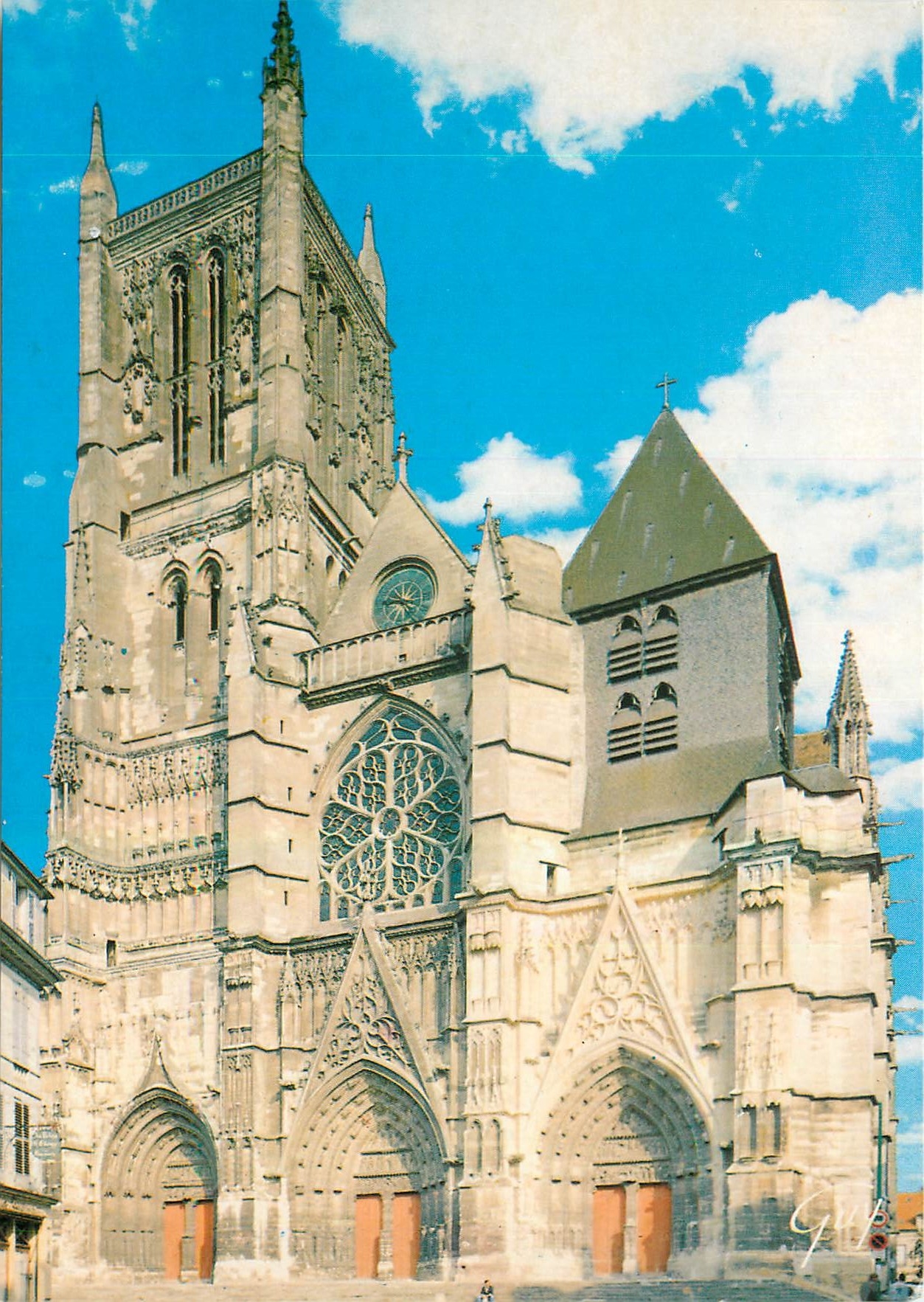CPM Meaux Seine et Marne la cathedrale Saint Etienne facade ouest 