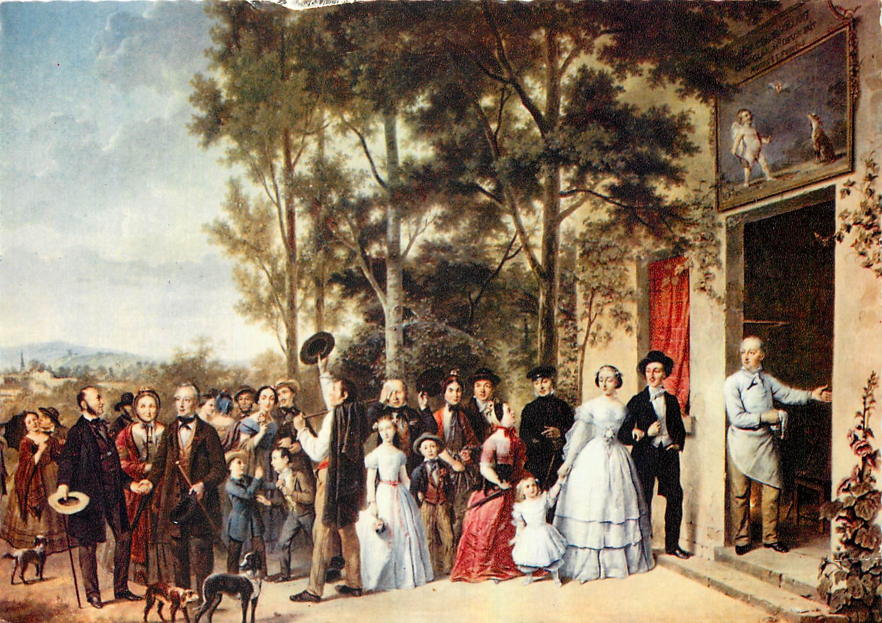 CPM Musee de l'Ile de France chateau de sceaux Hauts de Seine ecole francaise une noce au coeur vola